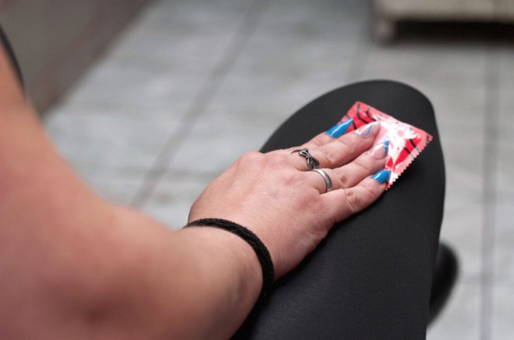 Trabalhadora sexual em roda de conversa